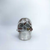 One of a Kind Resin Skull Pearl White & Brown