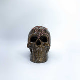 One of a Kind Resin Skull Brown