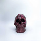 One of a Kind Resin Skull Maroon