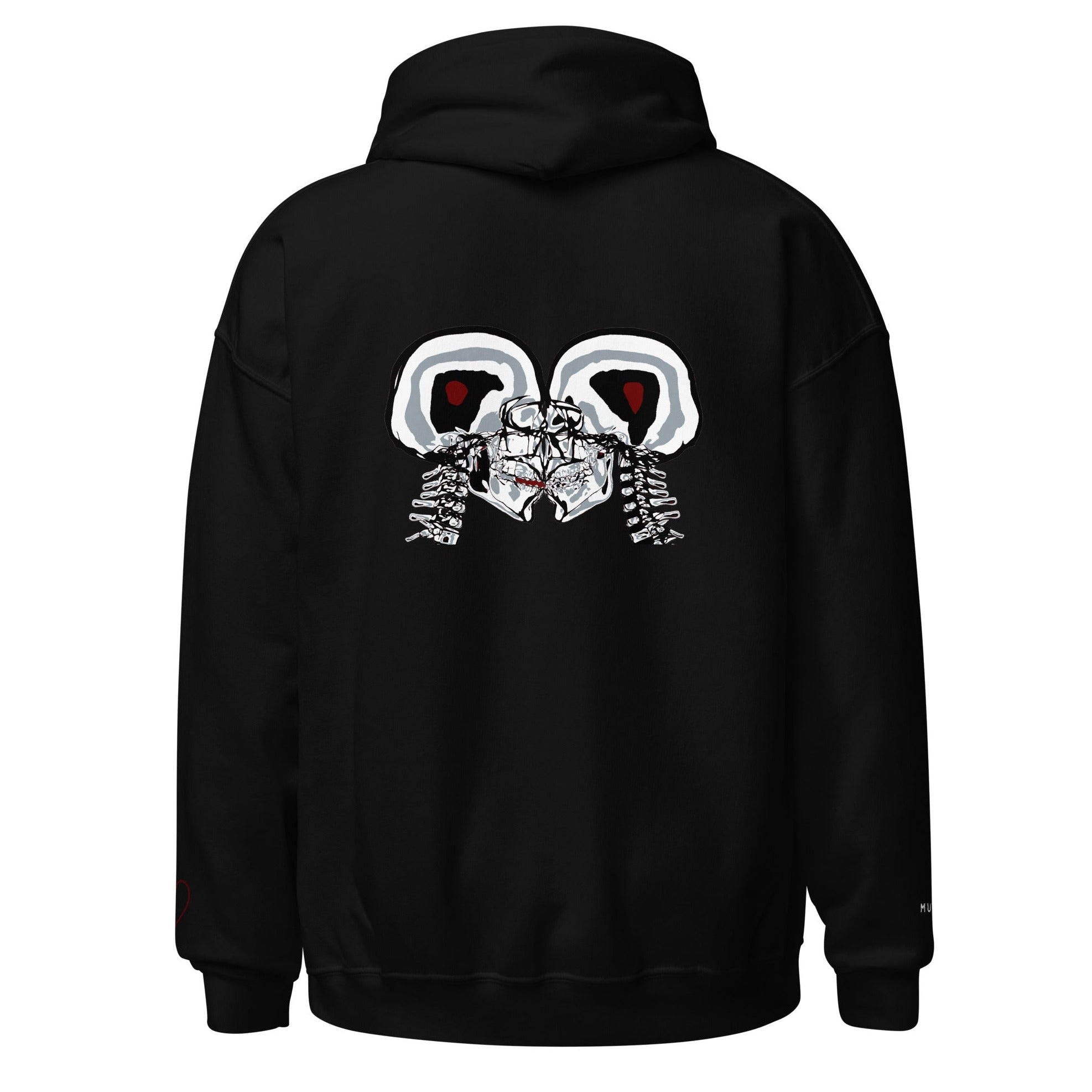 Elevate Your Comfort: Unisex Embroidered Skull Hoodie