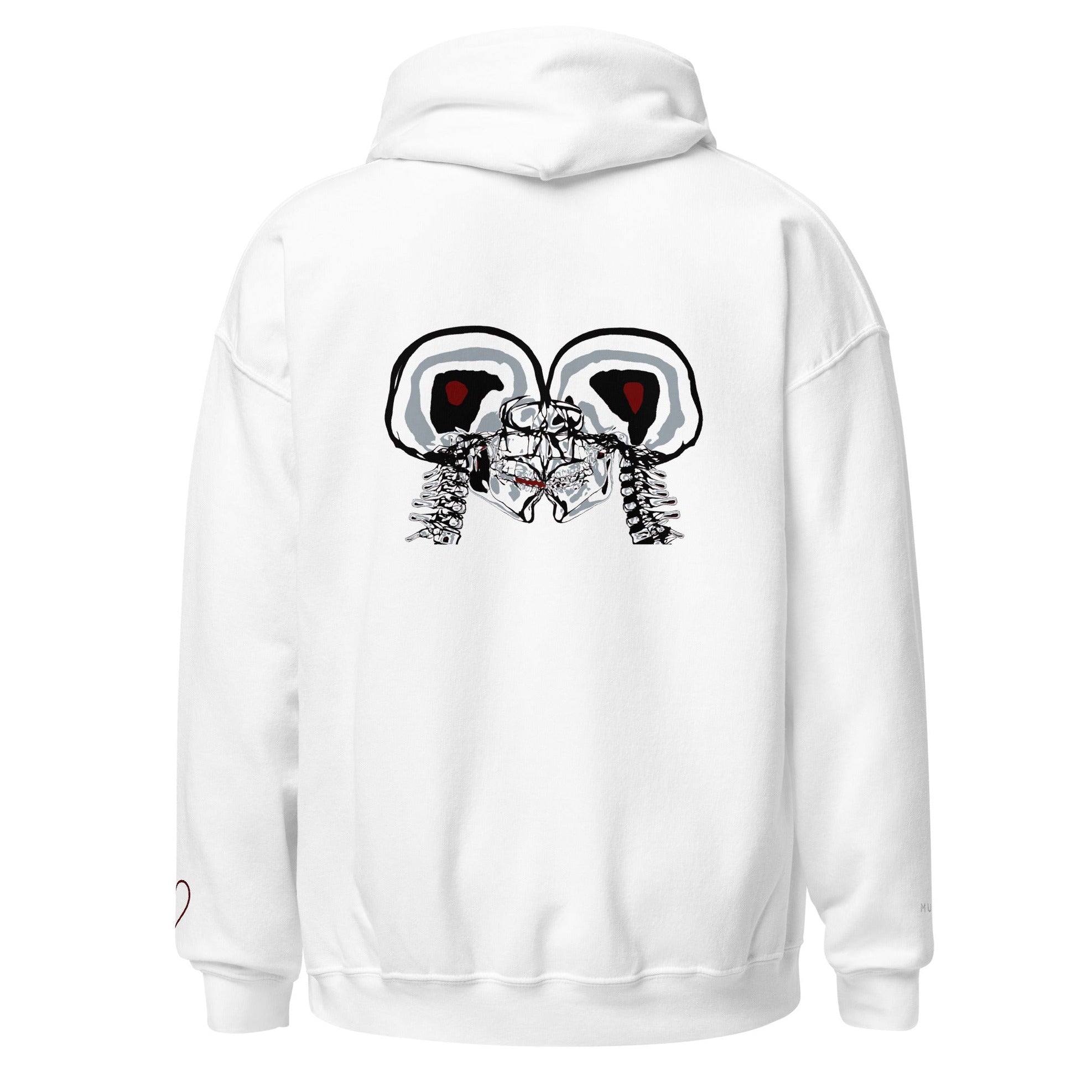 Elevate Your Comfort: Unisex Embroidered Skull Hoodie